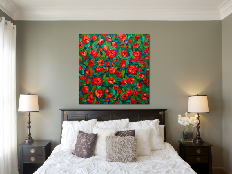 Gambar Tembok Kamar lukisan bunga