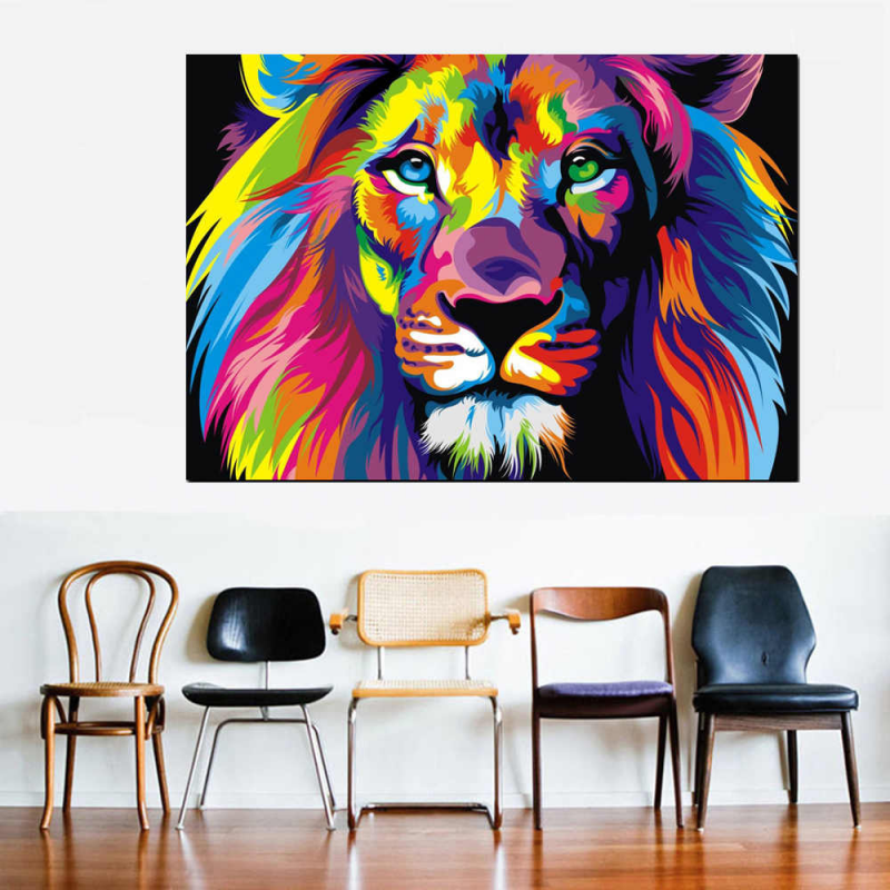 Gambar Tembok Kamar lukisan singa