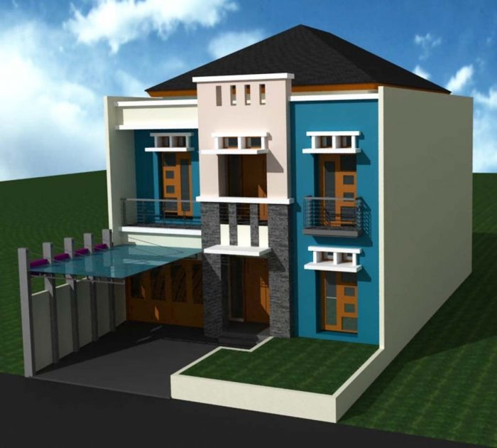 Street Garage minimalis atap transparan