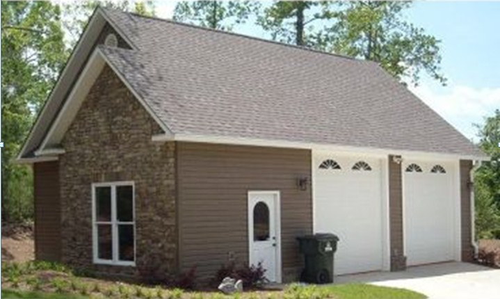 Carport model atap segitiga dua penyimpanan