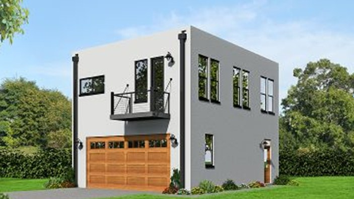 Modern Carport minimalis design square