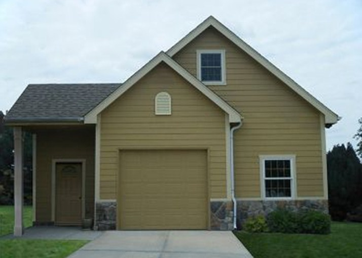 Garasi Model Rumah Segitiga Ganda (Yellow Ochre)