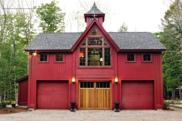 Garasi Model mansion tingkat garasi dua sisi kanan kiri (Red)