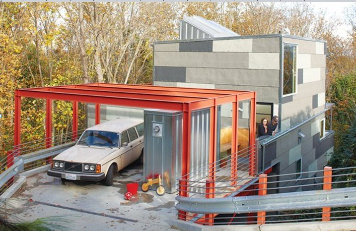 Desain Garasi Samping Rumah Steel Garage minimalis