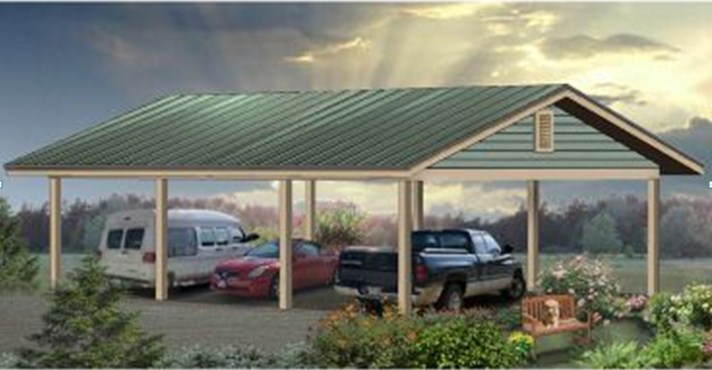 Desain Garasi Simple Large