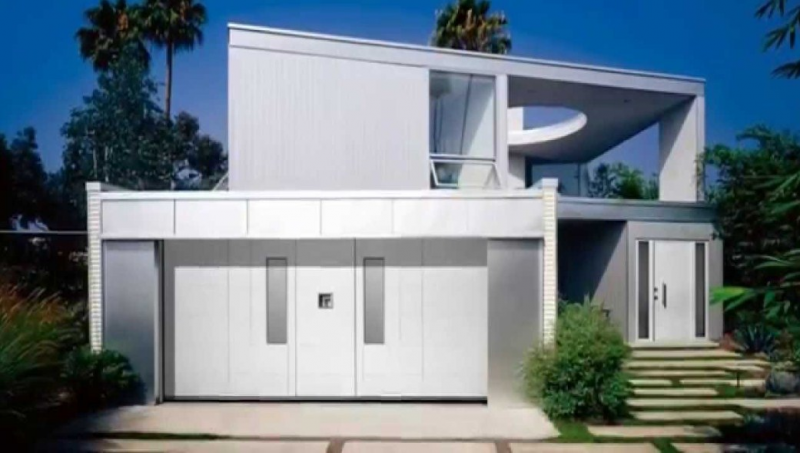 Model pintu garasi kayu rumah modern