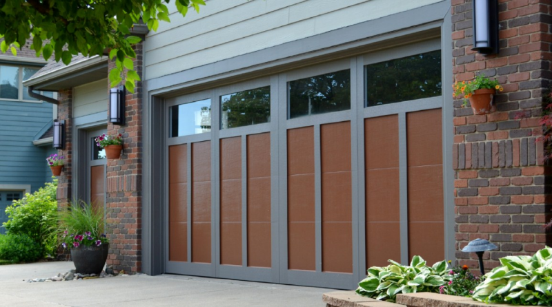 Gambar Garasi Mobil Tertutup Modern Minimalis