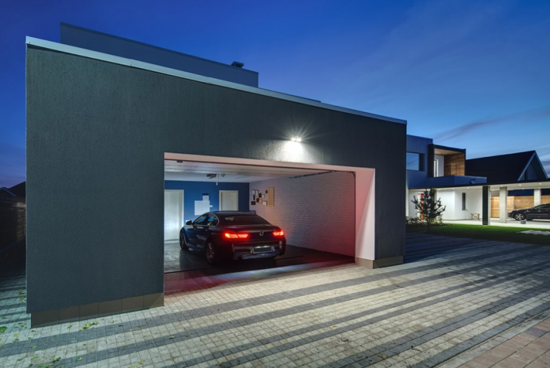 Gambar Garasi Mobil Tertutup Modern