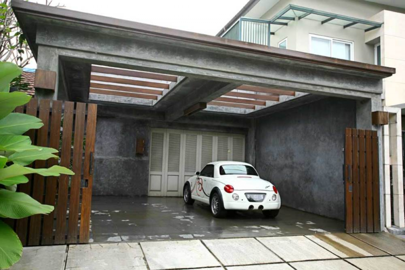 Carport Rumah Minimalis Kanopi kaca