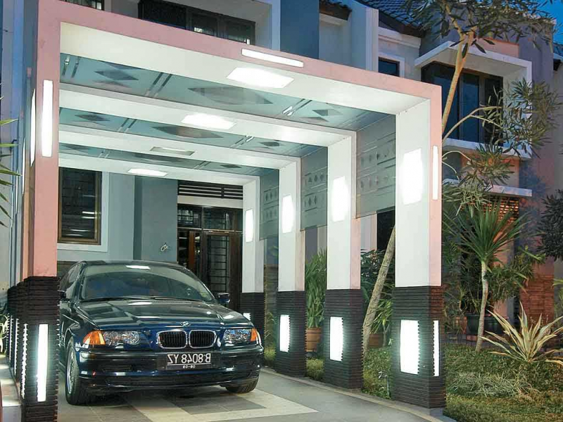 Model garasi mobil samping rumah minimalis