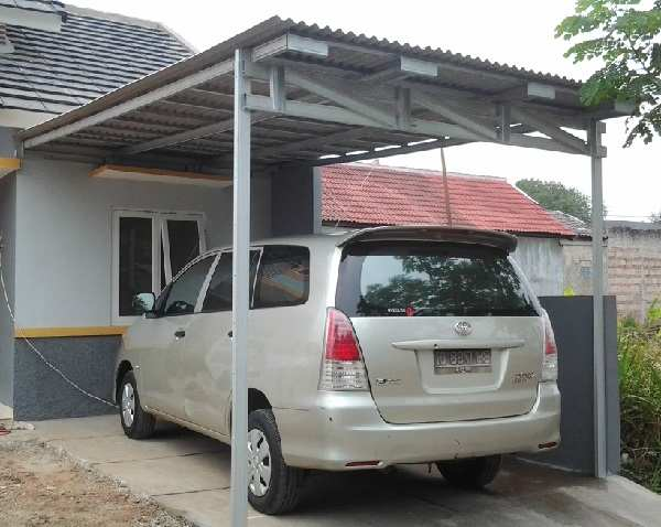 Gambar Garasi Mobil Depan Rumah Tempat parkir sederhana