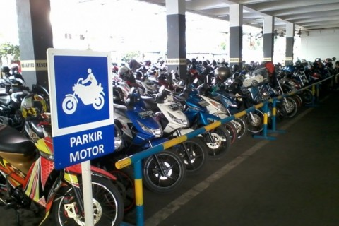 Desain Parkir Motor Dalam gedung