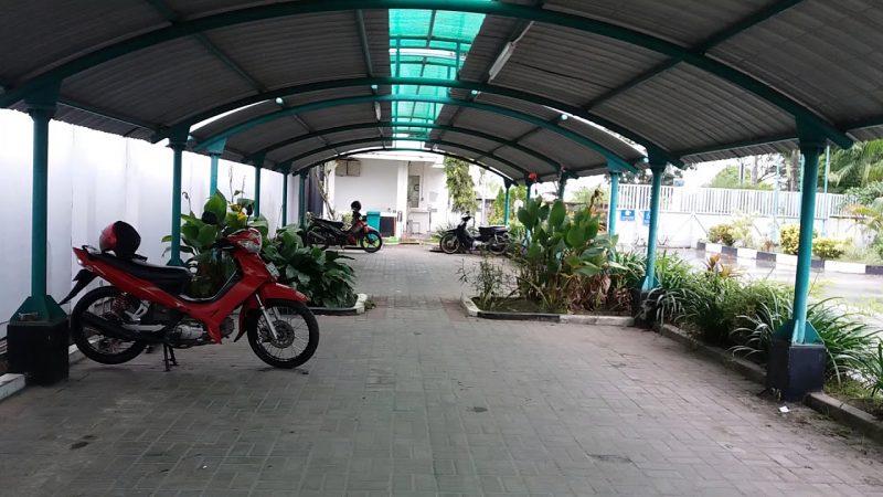 Desain Parkiran Saling berhadapan