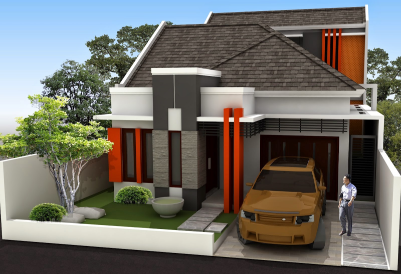 Desain garasi rumah type 36