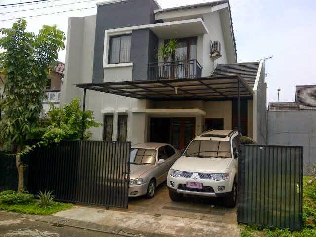 Desain Garasi Rumah muat 2 mobil