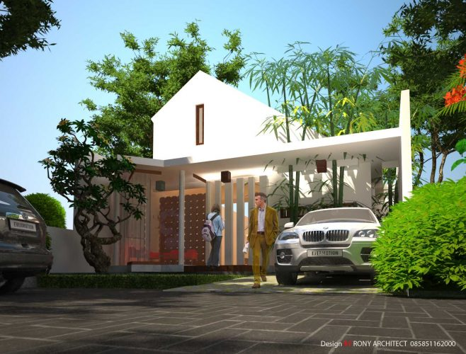 Garasi mobil minimalis samping rumah