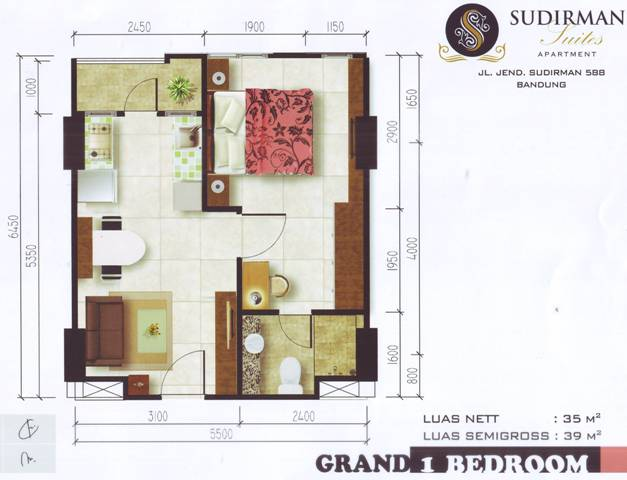 Desain Interior Apartemen 2 Bedroom Jakarta