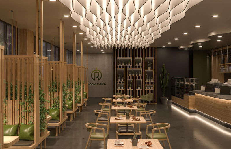 Desain Interior Cafe Ruko Kekinian