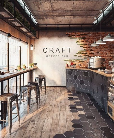 DESAIN INTERIOR CAFE RUSTIC INDUSTRIAL