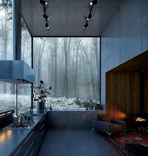 Desain Interior Rumah Model Deep Warm