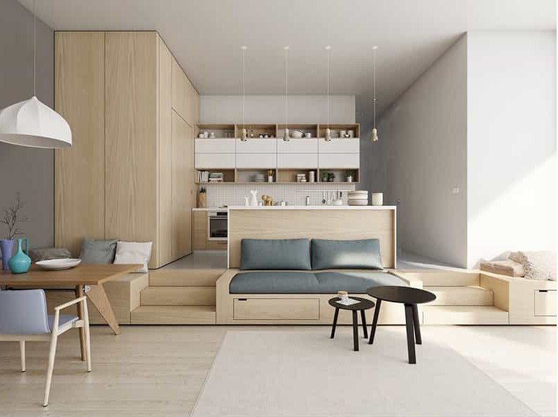 Desain Dapur Dekat Ruang Tamu