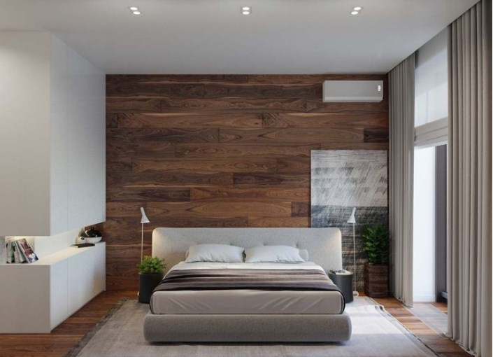 Interior Kamar Panel dan Lantai Kayu