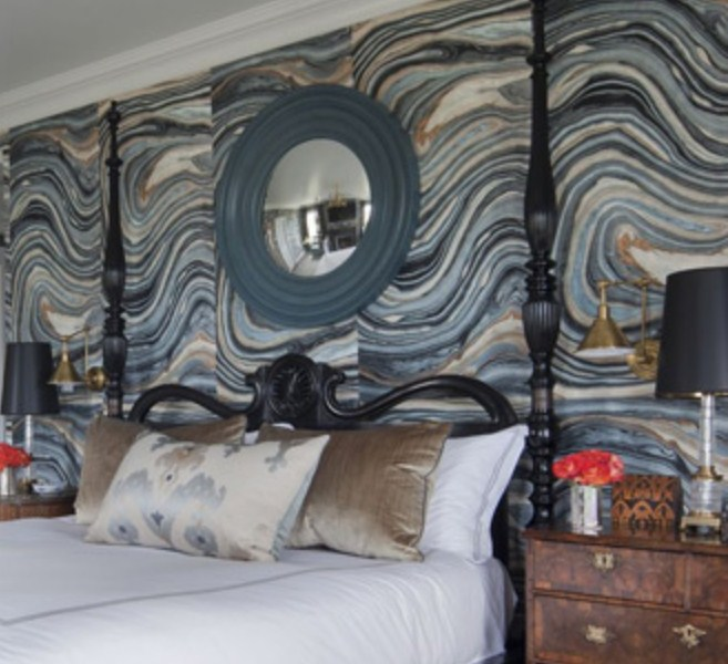 Wallpaper kamar tidur yang artistik