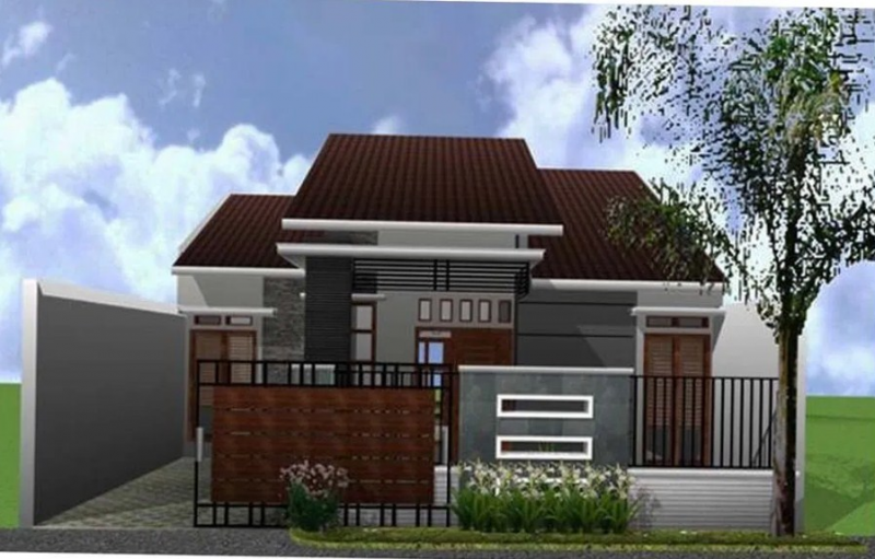 Gambar denah Rumah 1 Kamar Tidur