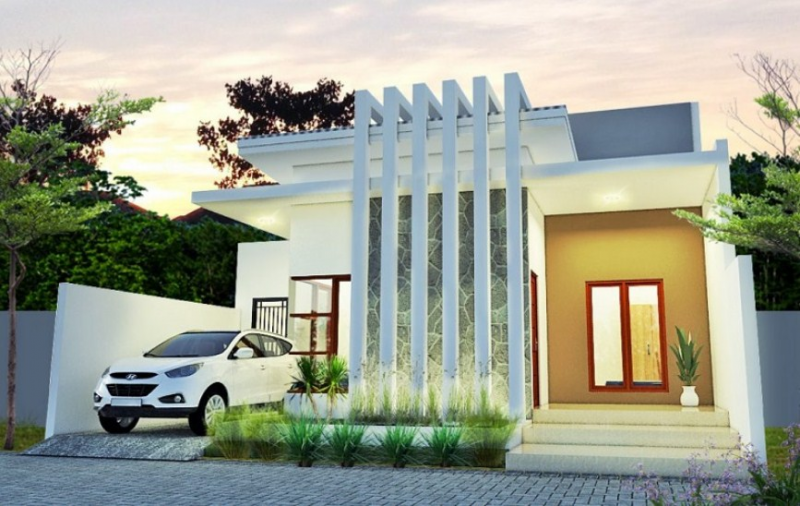 Desain Rumah 1 Lantai Minimalis Atap Datar