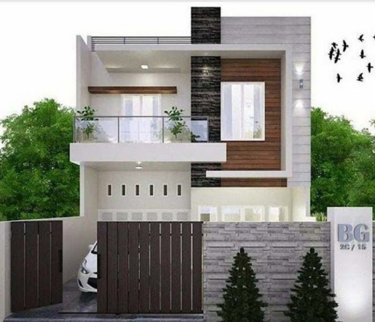 Desain Rumah 2 Lantai Modern Atap Datar
