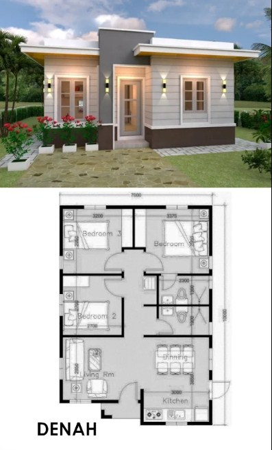 Contoh Desain Rumah 3 Kamar Minimalis