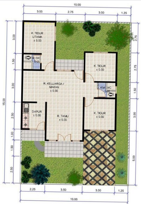 Contoh Desain Rumah 3 Kamar Sederhana