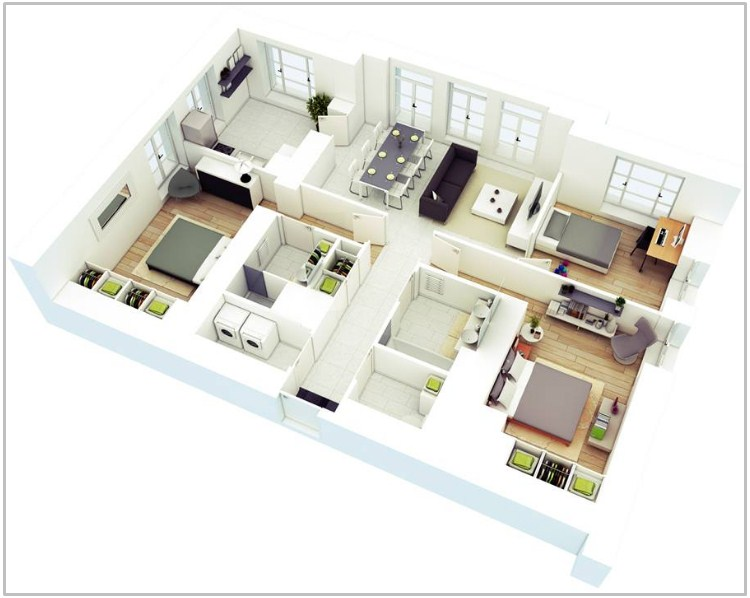 Desain Rumah 3 Kamar Berkelas dan Elegan