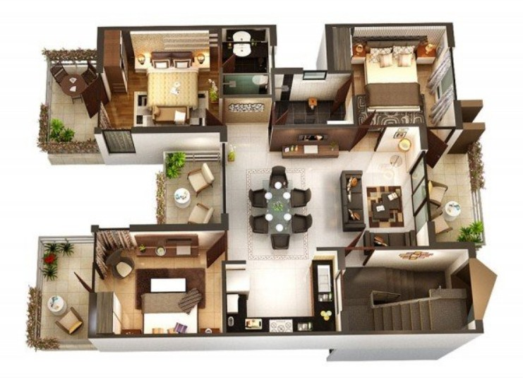 Desain Rumah 3 Kamar Minimalis 2 Lantai