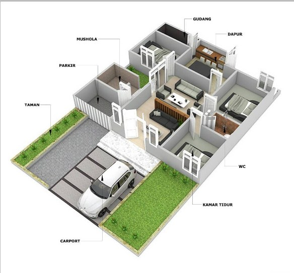 Desain Rumah 3 Kamar Minimalis