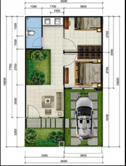 Desain Rumah 2 Kamar Minimalis
