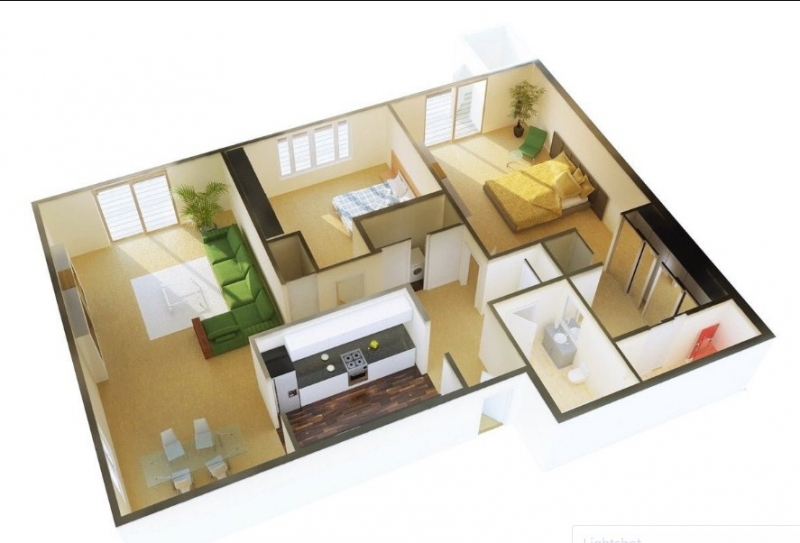 Desain Rumah 2 Kamar Tidur Terbaik