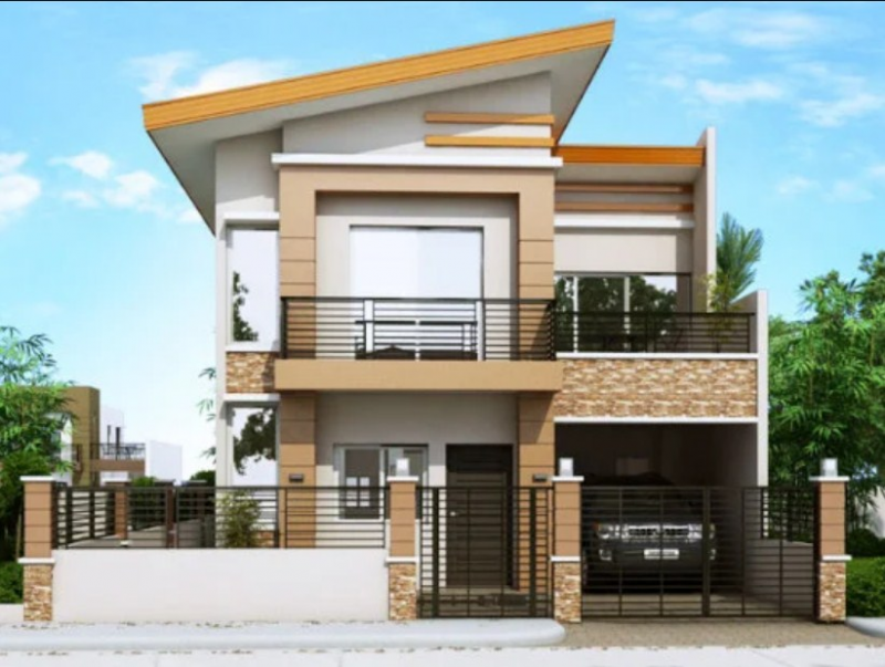 Desain Rumah 2 Lantai Atap Miring