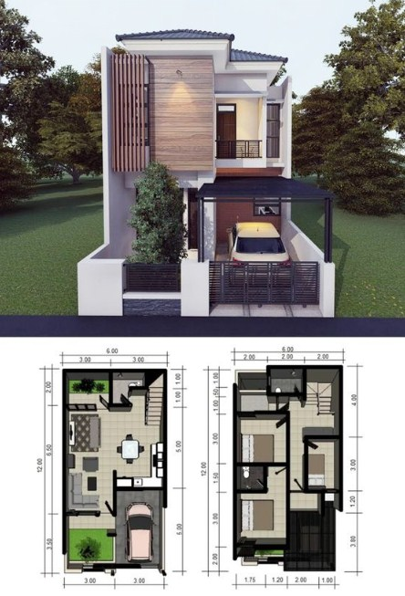 Desain Rumah 2 Lantai Minimalis dan Denahnya