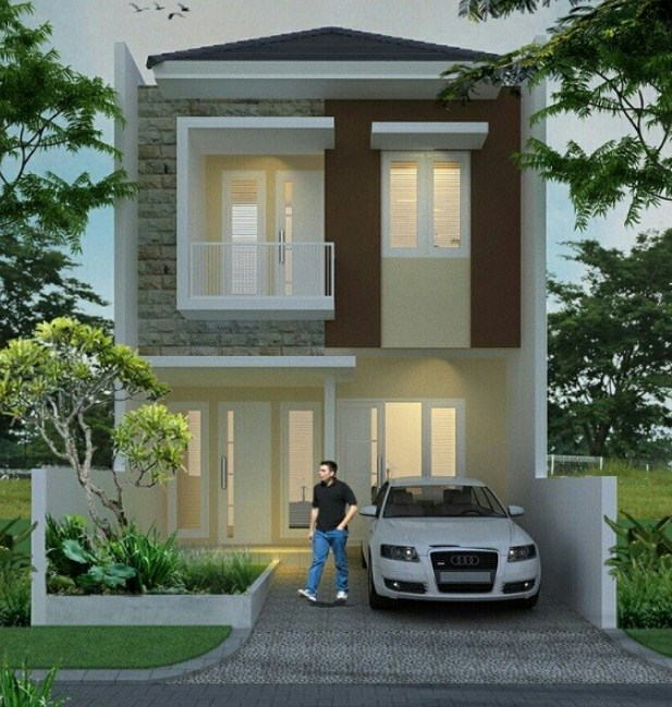 Desain Rumah 2 Lantai Minimalis Lahan Sempit