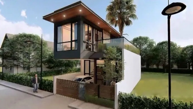 Desain Rumah 3 Lantai dengan Rooftop