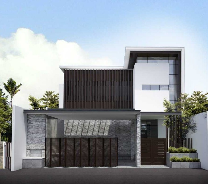 Desain Rumah 3 Lantai Minimalis Tampak Depan