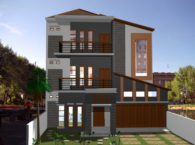 Sketsa Desain Rumah 3 Lantai