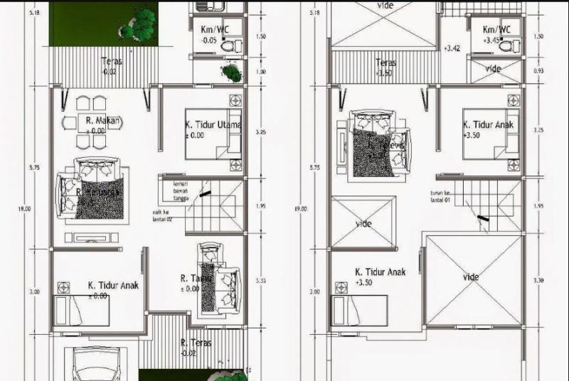 Desain Rumah 10 x 12 2 Lantai Minimalis