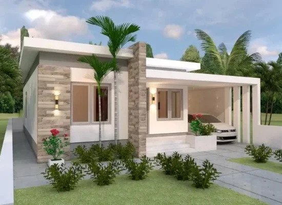 Desain Rumah 10 x 12 Tampak Depan Rumah