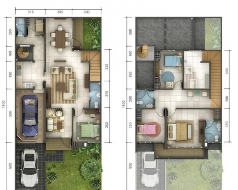 Desain Rumah 2 Lantai 5 Kamar