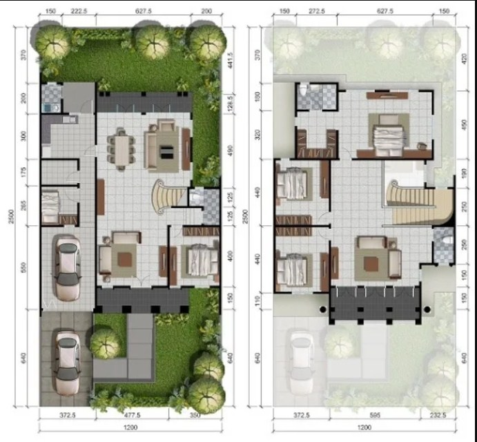 Desain Rumah 5 Kamar 2 Lantai Minimalis