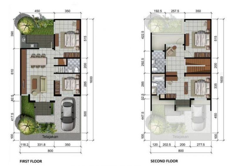 Desain Rumah 4 x 10 Terbaik