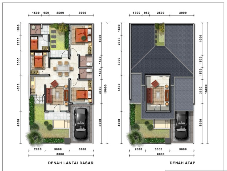 Desain Rumah 4 x 10 Terbaru