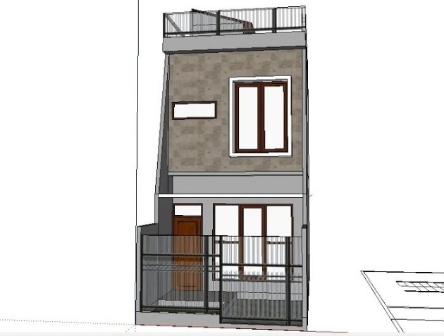 Gambar 3D Desain Rumah 4 x 10